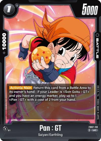 Pan GT FB07-110 Wish For Shenron Fusion World card