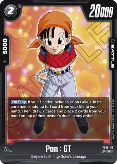 Pan GT FB08-113 Saiyan's Pride Fusion World card