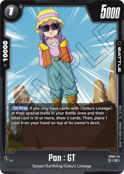 Pan GT FB08-114 Saiyan's Pride Fusion World card