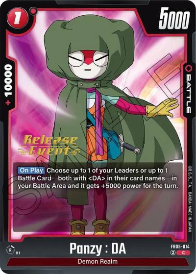 Panzy DA FB05-014 New Adventure Release Event Cards Fusion World card