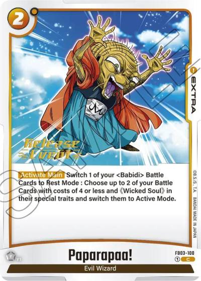 Paparapaa FB03-100 Raging Roar Release Event Cards Fusion World card