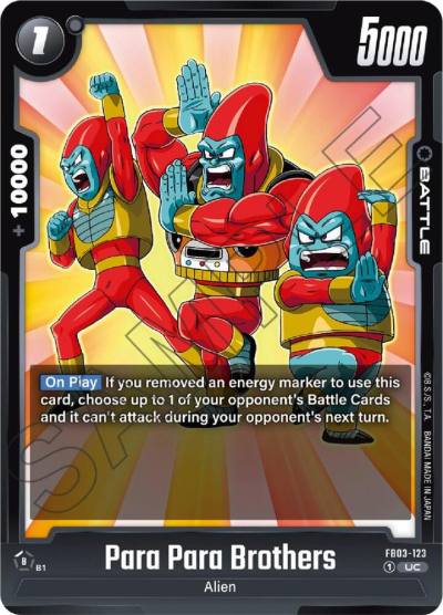 Para Para Brothers FB03-123 Raging Roar Fusion World card