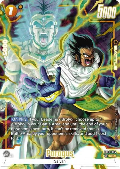 Paragus Alternate Art FB08-084 Saiyan's Pride Fusion World card