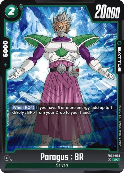 Paragus BR FB02-093 Blazing Aura Fusion World card