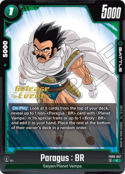 Paragus BR FB06-057 Rivals Clash Release Event Cards Fusion World card