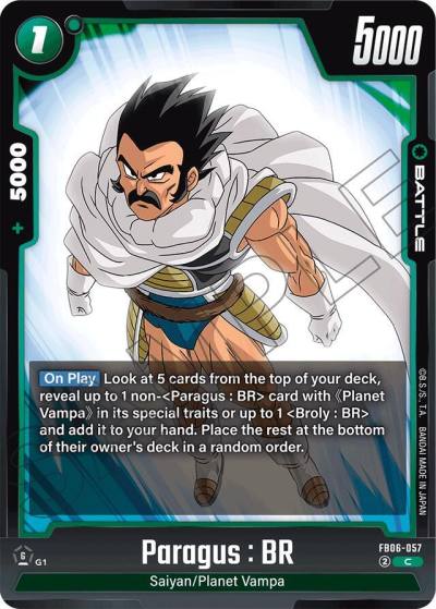 Paragus BR FB06-057 Rivals Clash Fusion World card