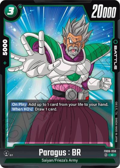 Paragus BR FB06-058 Rivals Clash Fusion World card