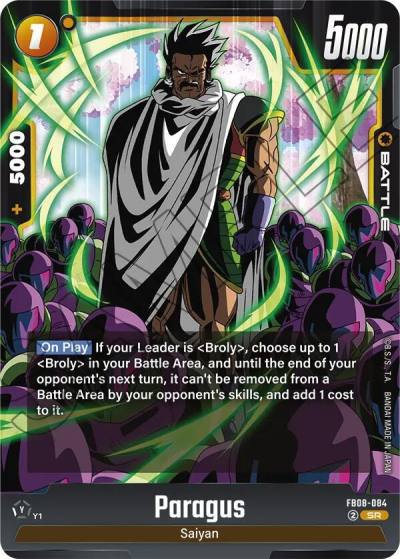 Paragus FB08-084 Saiyan's Pride Fusion World card