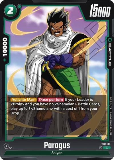 Paragus FS03-06 Starter Deck 3: Broly Fusion World card