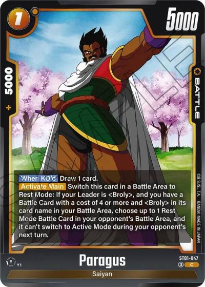 Paragus ST01-047 Story Booster 01 Fusion World card