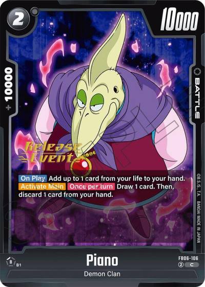 Piano FB06-106 Rivals Clash Release Event Cards Fusion World card