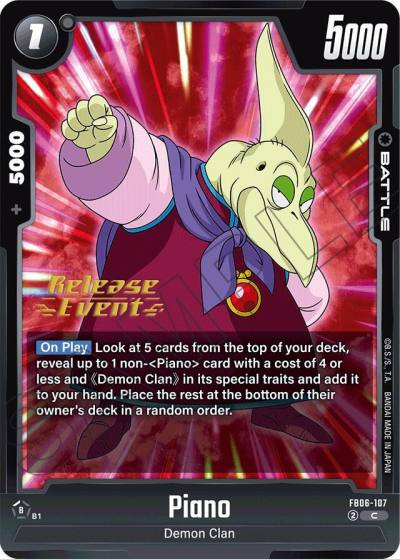 Piano FB06-107 Rivals Clash Release Event Cards Fusion World card