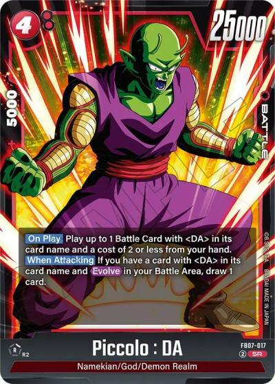 Piccolo DA FB07-017 Wish For Shenron Fusion World card