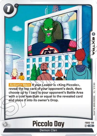 Piccolo Day FB06-118 Rivals Clash Fusion World card