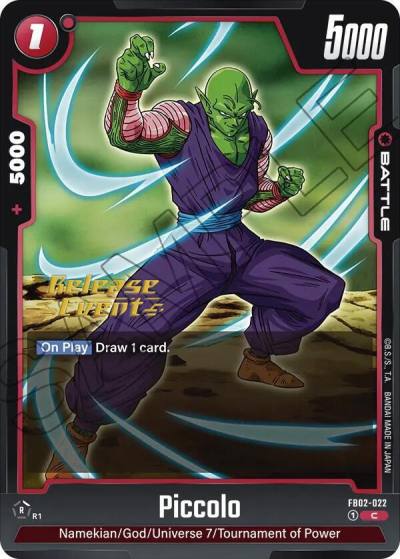 Piccolo FB02-022 Blazing Aura Release Event Cards Fusion World card