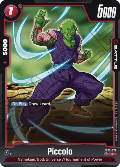 Piccolo FB02-022 Blazing Aura Fusion World card