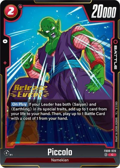 Piccolo FB08-020 Saiyan's Pride Release Event Cards Fusion World card