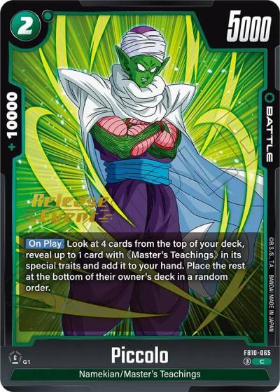 Piccolo FB10-065 Cross Force Release Event Cards Fusion World card