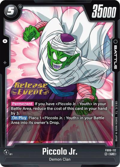 Piccolo Jr FB06-112 Rivals Clash Release Event Cards Fusion World card