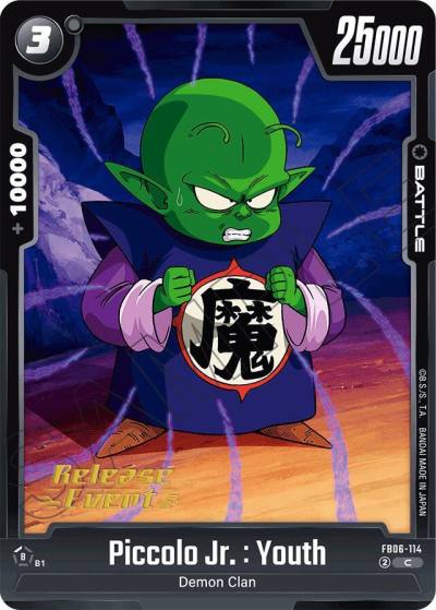 Piccolo Jr Youth FB06-114 Rivals Clash Release Event Cards Fusion World card