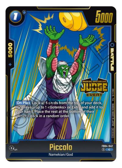 Piccolo Judge Pack Event Judge 03 FB04-042 Tournament and Championship Promos Fusion World card