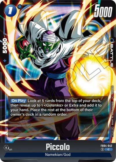 Piccolo Limited Pack 01 FB04-042 Tournament and Championship Promos Fusion World card