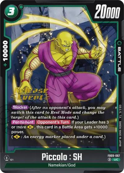 Piccolo SH FB09-067 Dual Evolution Release Event Cards Fusion World card