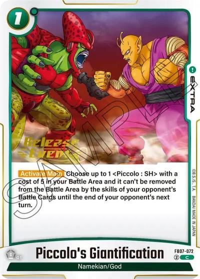 Piccolos Giantification FB07-072 Wish For Shenron Release Event Cards Fusion World card