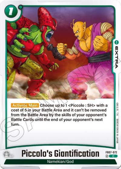 Piccolos Giantification FB07-072 Wish For Shenron Fusion World card