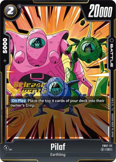 Pilaf FB07-111 Wish For Shenron Release Event Cards Fusion World card