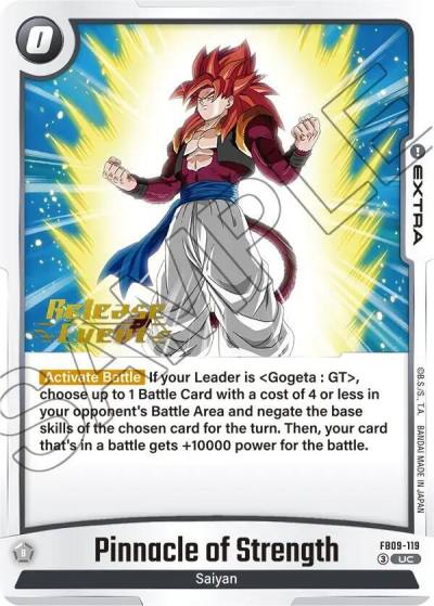Pinnacle of Strength FB09-119 Dual Evolution Release Event Cards Fusion World card