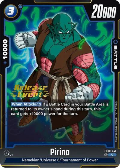 Pirina FB08-041 Saiyan's Pride Release Event Cards Fusion World card