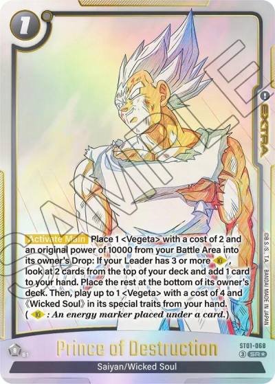 Prince of Destruction Alternate Art ST01-068 Story Booster 01 Fusion World card