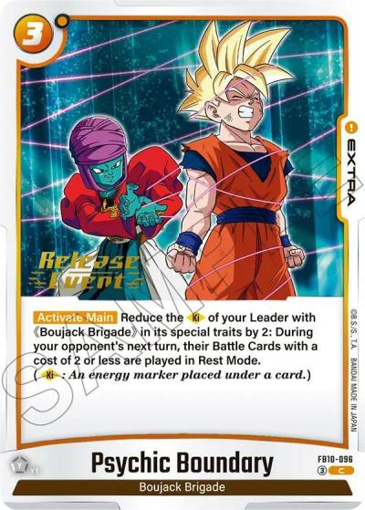 Psychic Boundary FB10-096 Cross Force Release Event Cards Fusion World card