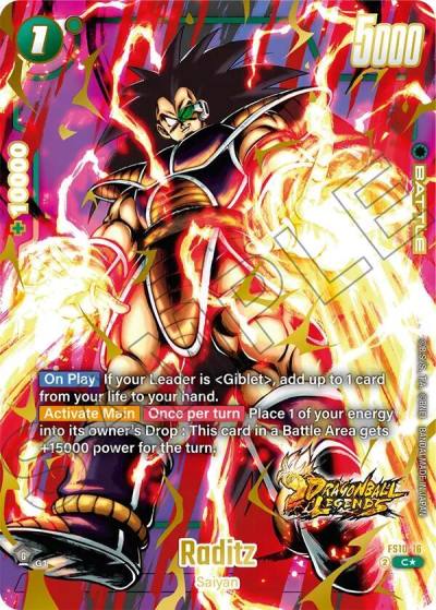 Raditz Bonus Pack Alternate Art FS10-16 Starter Deck 10: Giblet Fusion World card