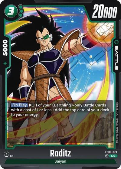 Raditz FB03-073 Raging Roar Fusion World card