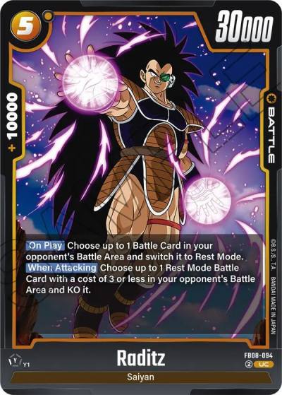 Raditz FB08-094 Saiyan's Pride Fusion World card