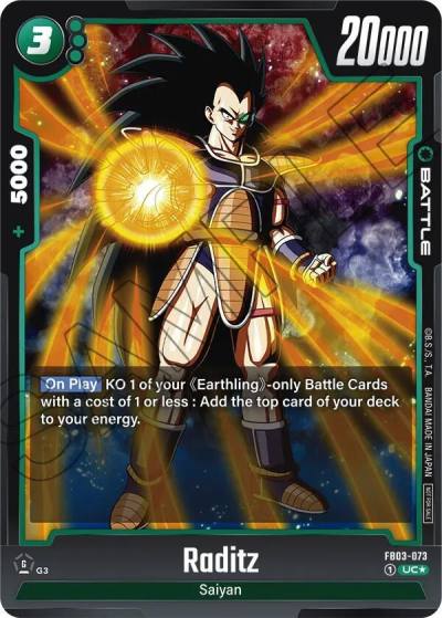 Raditz Tournament Pack 03 FB03-073 Tournament and Championship Promos Fusion World card
