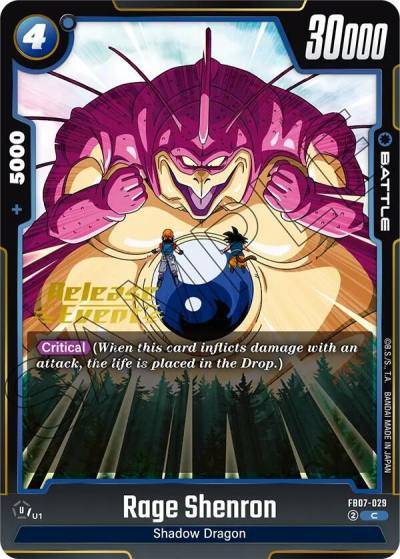 Rage Shenron FB07-029 Wish For Shenron Release Event Cards Fusion World card