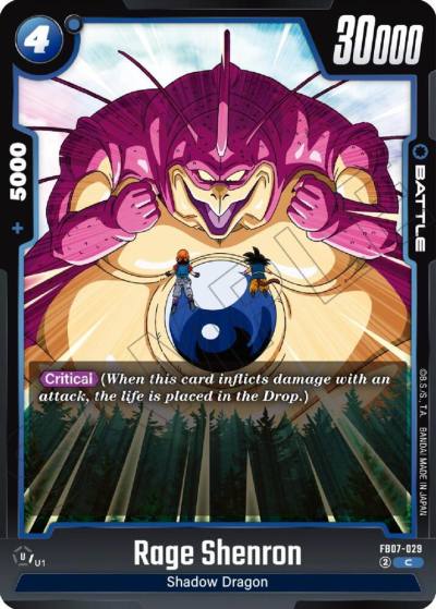 Rage Shenron FB07-029 Wish For Shenron Fusion World card