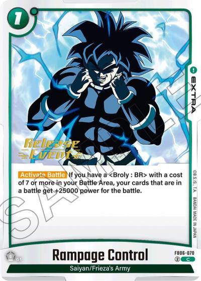Rampage Control FB06-070 Rivals Clash Release Event Cards Fusion World card