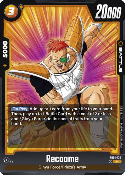 Recoome FB01-132 Awakened Pulse Fusion World card