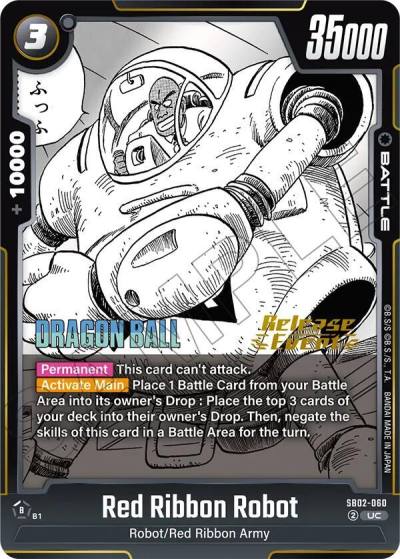 Red Ribbon Robot SB02-060 Manga Booster 02 Release Event Cards Fusion World card