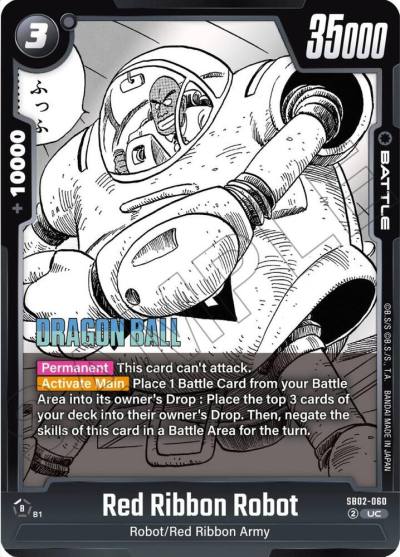Red Ribbon Robot SB02-060 Manga Booster 02 Fusion World card