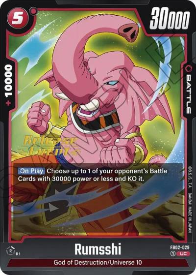 Rumsshi FB02-029 Blazing Aura Release Event Cards Fusion World card
