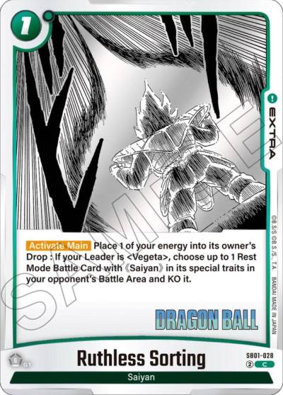 Ruthless Sorting Holofoil SB01-028 Manga Booster 01 Fusion World card