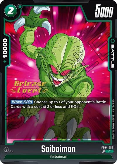 Saibaman FB04-056 Ultra Limit Release Event Cards Fusion World card