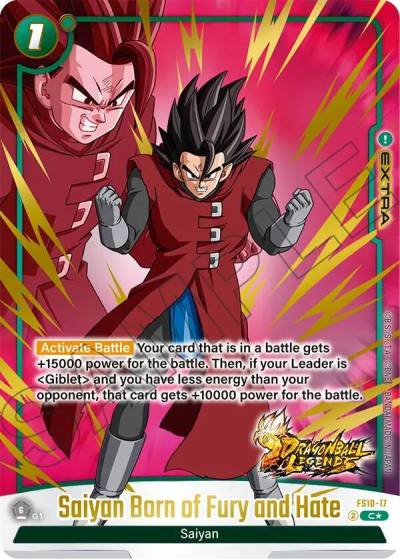Saiyan Born of Fury and Hate Bonus Pack Alternate Art FS10-17 Starter Deck 10: Giblet Fusion World card