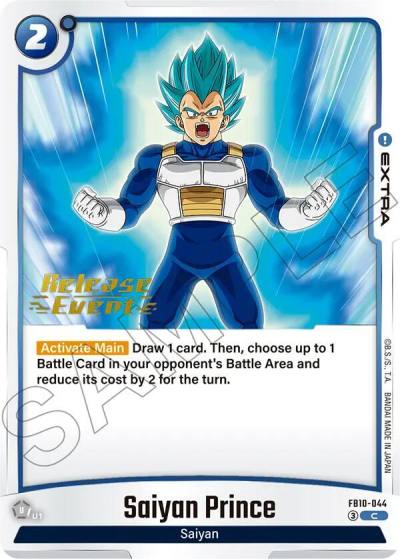 Saiyan Prince FB10-044 Cross Force Release Event Cards Fusion World card