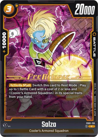 Salza FB01-118 Awakened Pulse Pre-Release Cards Fusion World card